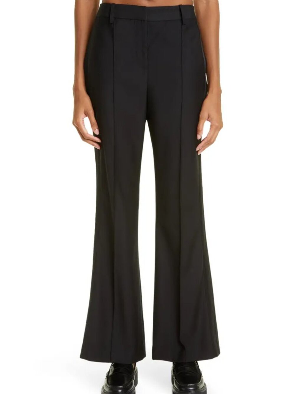 TWP Friday Night Pants Tuxedo Trousers 100% Wool Twill High Rise Black New NWT 8